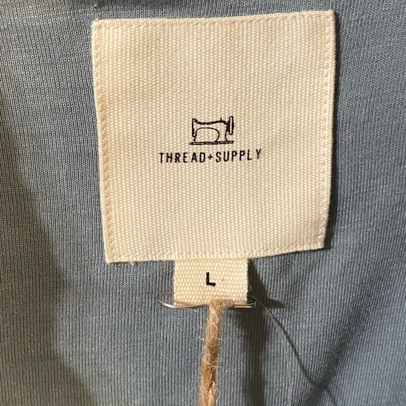 NWT Thread & Supply at Nordstrom Light Blue Zip Pullover - Picture 9 of 9
